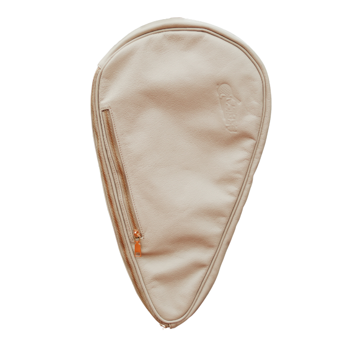 Emma Leather Padel Bag - Cream