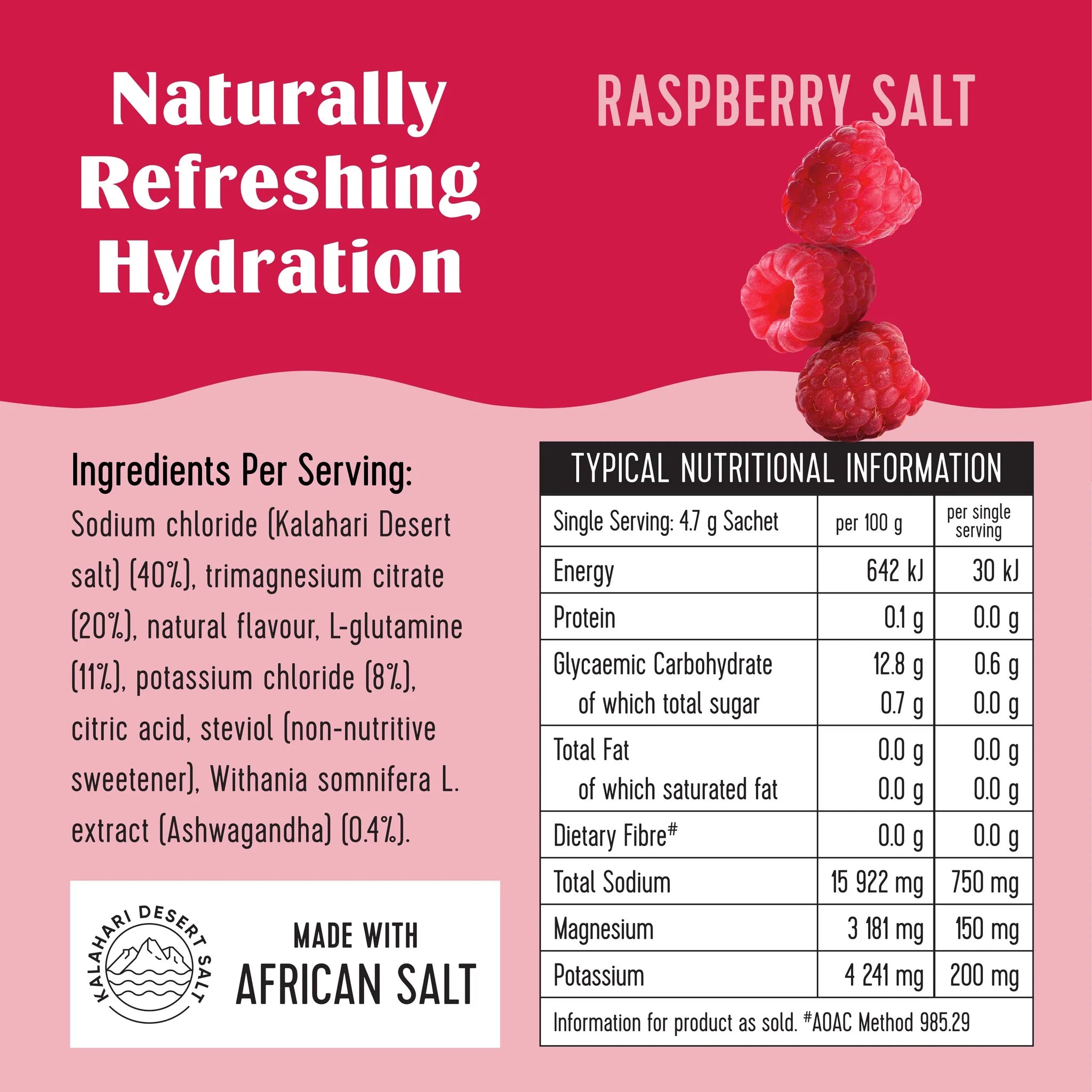 Raspberry Salt SaltWTR Daily Electrolytes - Raspberry Salt | Sports Recovery – Africa ...